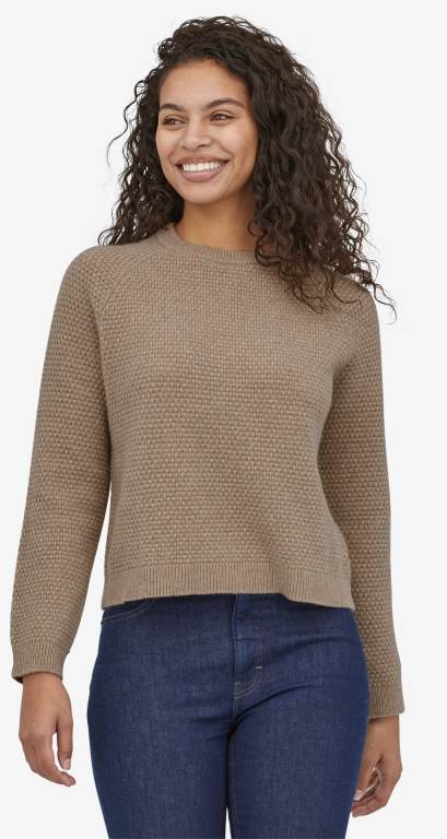 Pullover Patagonia Recycled Cashmere Crewneck Mujer Kaki | PsCXBKCB