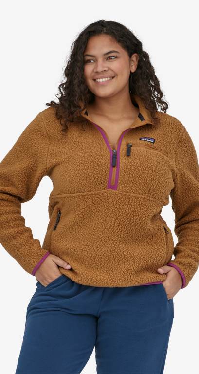 Pullover Patagonia Retro Pile Marsupial Mujer Brown/Pink | AUFkDcST