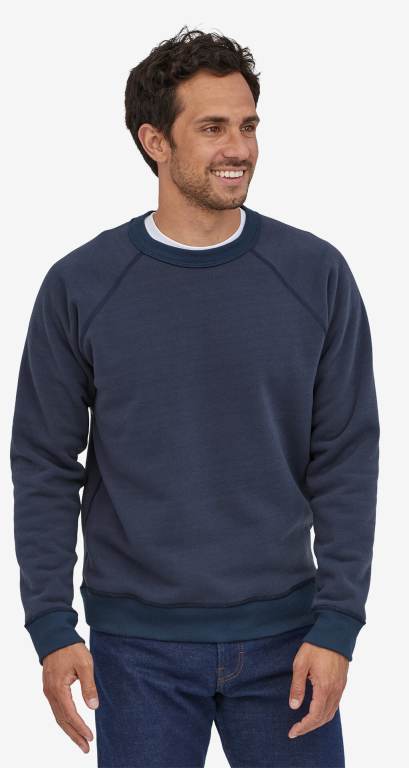 Pullover Patagonia Reversible Shearling Crewneck Hombre Azul Marino | 9QFLgdEN