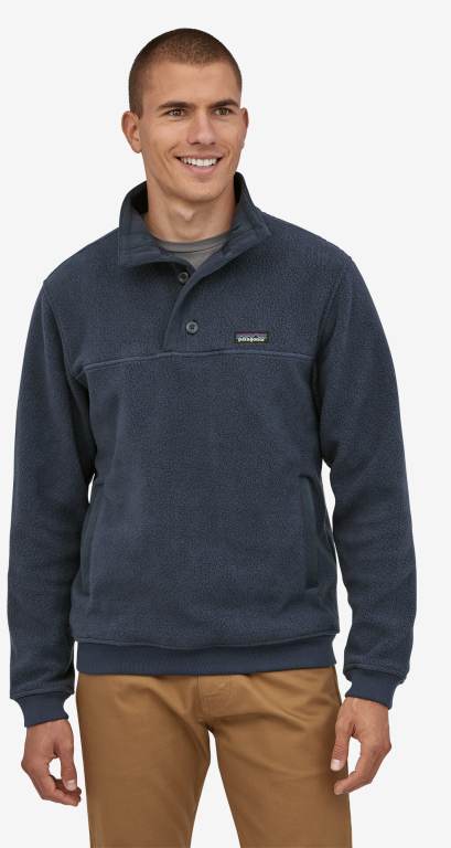 Pullover Patagonia Shearling Button Hombre Azul Marino | esyHk6EA