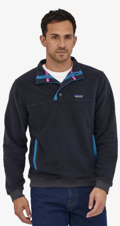 Pullover Patagonia Shearling Button Hombre Azules | fj1Xv2YG