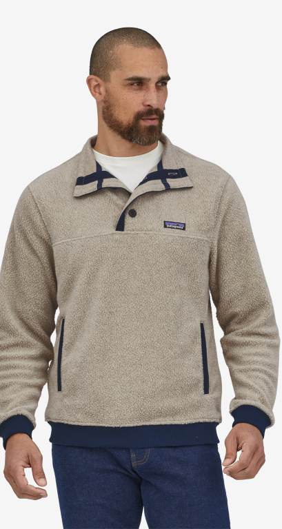 Pullover Patagonia Shearling Button Hombre Brown/Navy | u0XrDzhs