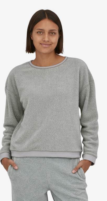 Pullover Patagonia Shearling Crewneck Mujer Azules Claro Grises | cwa9NFip