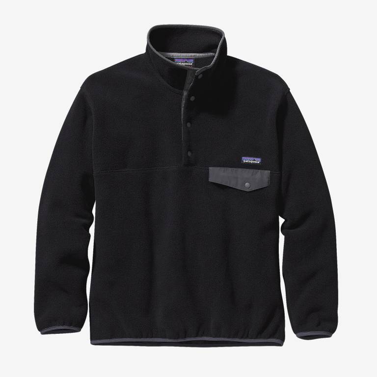 Pullover Patagonia SynchillaÂ® Snap-TÂ® Hombre Black/Grey | Usw6Mt2h