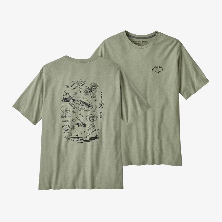 Responsibili-Tee® Patagonia Action Angler Responsibili-Â® Hombre Verdes | YfyD3wlH