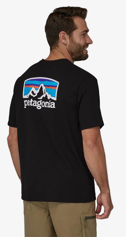 Responsibili-Tee® Patagonia Fitz Roy Horizons Responsibili-Â® Hombre Negros | 27We0S6a