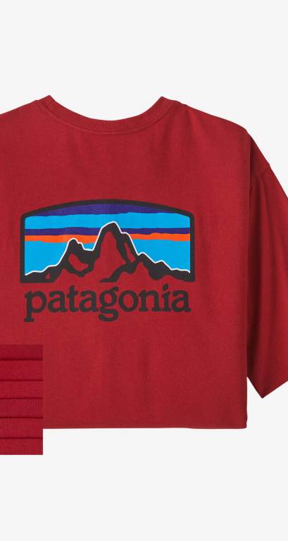 Responsibili-Tee® Patagonia Fitz Roy Horizons Responsibili-Â® Hombre Rojos | CWTHSaCi