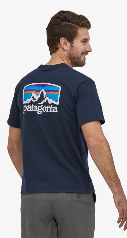 Responsibili-Tee® Patagonia Fitz Roy Horizons Responsibili-Â® Hombre Azul Marino | JxOk8TPR