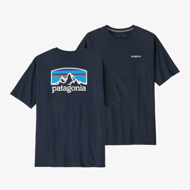 Responsibili-Tee® Patagonia Fitz Roy Horizons Responsibili-Â® Hombre Azul Marino | JxOk8TPR