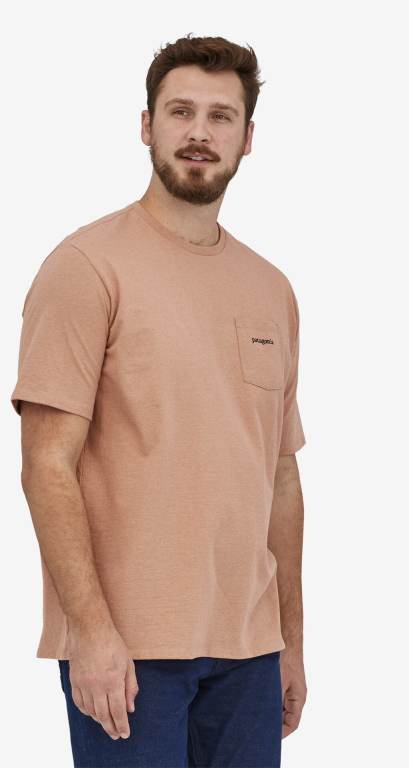 Responsibili-Tee® Patagonia Line Logo Ridge Pocket Responsibili-Â® Hombre Amarillos | DcKCwRey