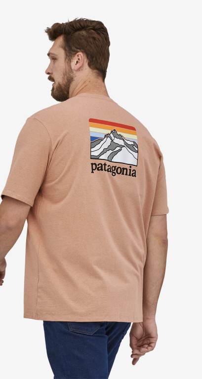 Responsibili-Tee® Patagonia Line Logo Ridge Pocket Responsibili-Â® Hombre Amarillos | DcKCwRey