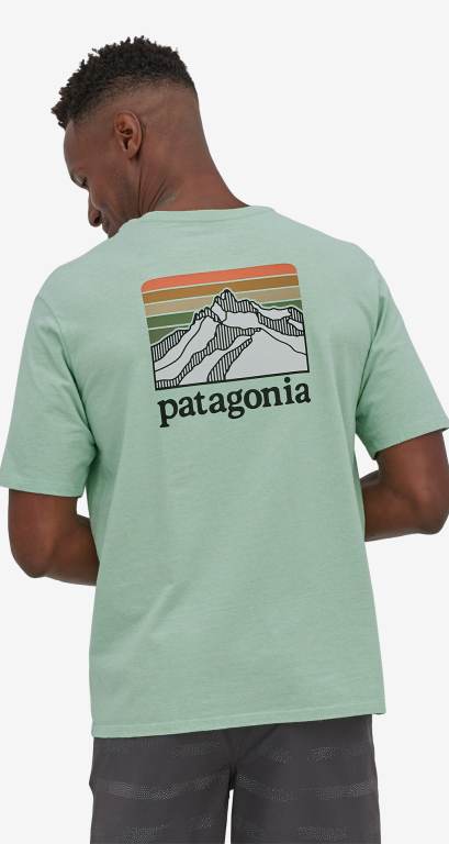 Responsibili-Tee® Patagonia Line Logo Ridge Pocket Responsibili-Â® Hombre Verdes | U6tW85k3