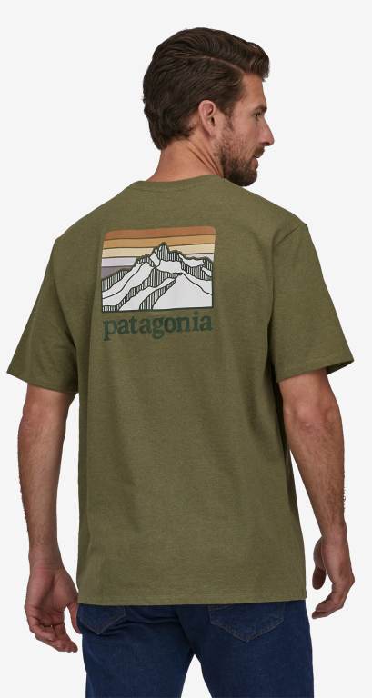 Responsibili-Tee® Patagonia Line Logo Ridge Pocket Responsibili-Â® Hombre Verdes | gPBuy0Op