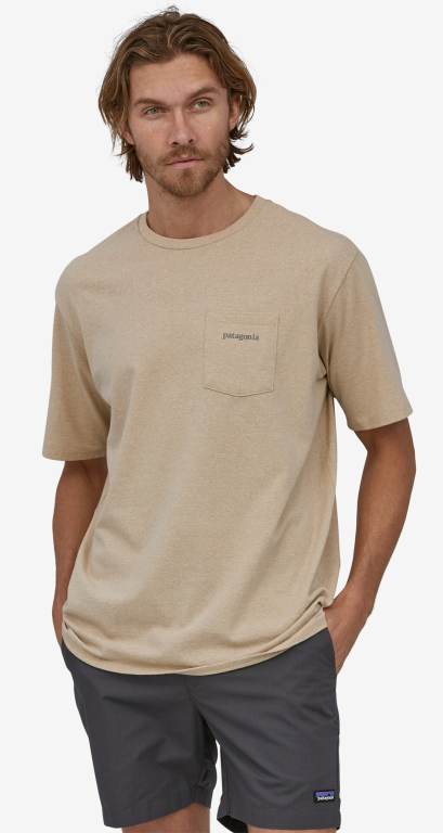 Responsibili-Tee® Patagonia Line Logo Ridge Pocket Responsibili-Â® Hombre Marrom | kGcuGVSV