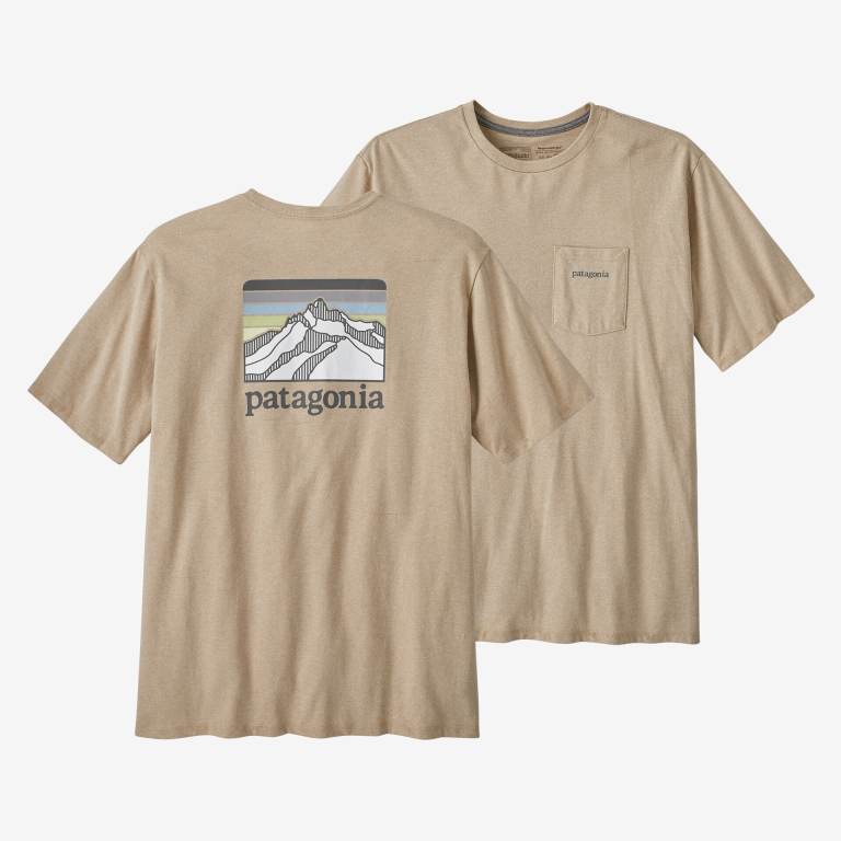 Responsibili-Tee® Patagonia Line Logo Ridge Pocket Responsibili-Â® Hombre Marrom | kGcuGVSV