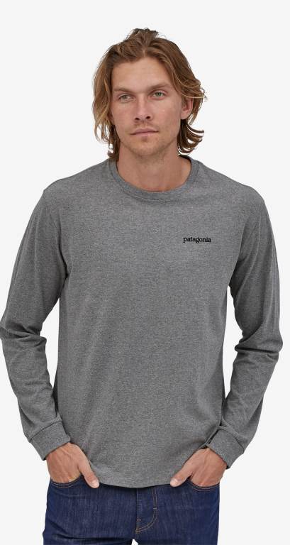 Responsibili-Tee® Patagonia Long-Sleeved Fitz Roy Horizons Responsibili-Â® Hombre Azules | 0PbDDalK