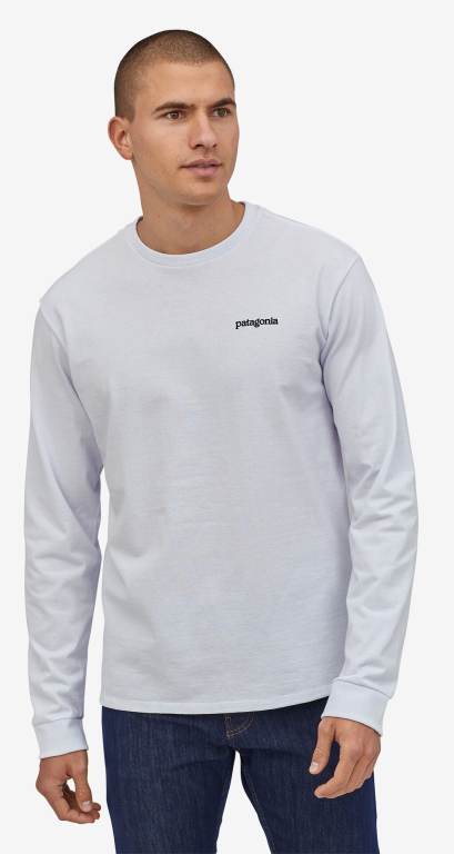 Responsibili-Tee® Patagonia Long-Sleeved Fitz Roy Horizons Responsibili-Â® Hombre Blancos | 1ADOQd74