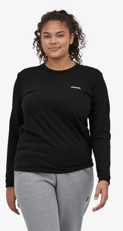 Responsibili-Tee® Patagonia Long-Sleeved P-6 Logo Responsibili-Â® Mujer Rojos | 7JFzZt5z