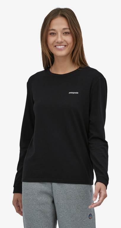 Responsibili-Tee® Patagonia Long-Sleeved P-6 Logo Responsibili-Â® Mujer Rojos | 7JFzZt5z