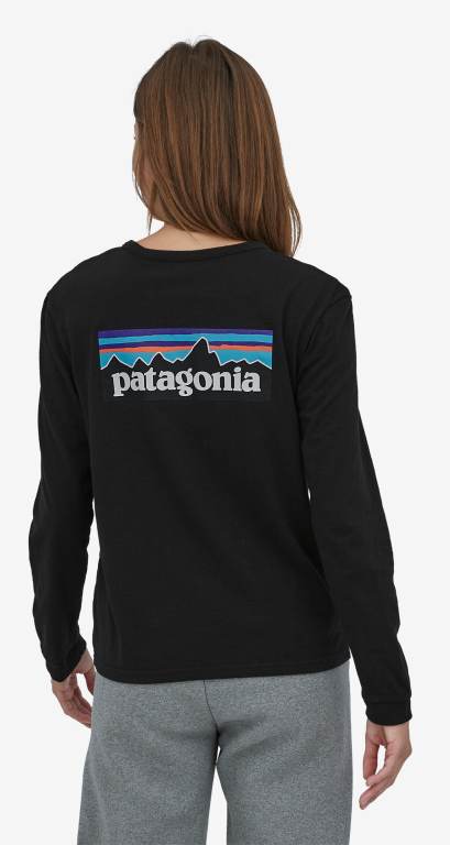 Responsibili-Tee® Patagonia Long-Sleeved P-6 Logo Responsibili-Â® Mujer Rojos | 7JFzZt5z