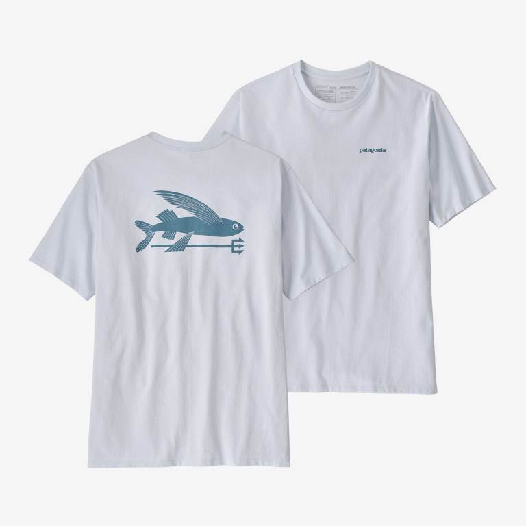 Responsibili-Tee® Patagonia Menâ€™s Flying Fish Responsibili-Â® Hombre Blancos | NqauWY2W