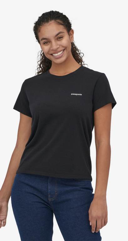 Responsibili-Tee® Patagonia P-6 Logo Responsibili-Â® Mujer Negros | 4Vj9kHVW