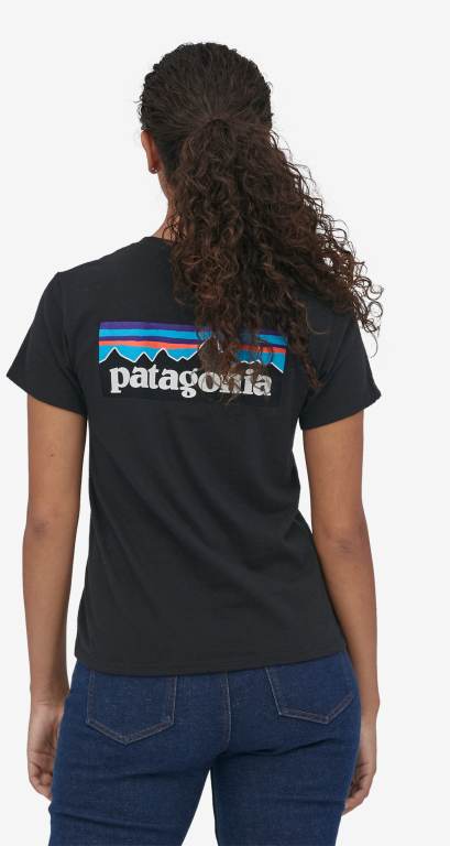 Responsibili-Tee® Patagonia P-6 Logo Responsibili-Â® Mujer Negros | 4Vj9kHVW