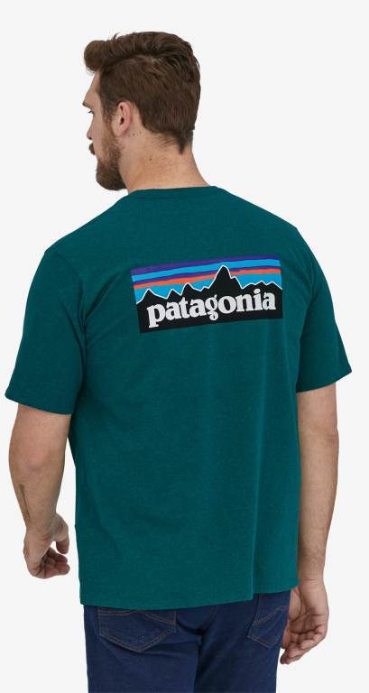 Responsibili-Tee® Patagonia P-6 Logo Responsibili-Â® Hombre Azules | KR79NFxi