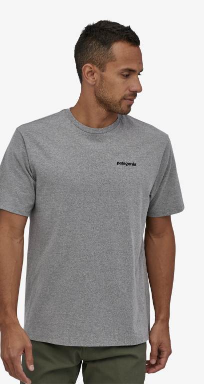 Responsibili-Tee® Patagonia P-6 Logo Responsibili-Â® Hombre Gravel | MJfxThJN