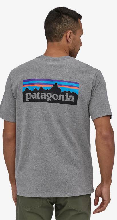 Responsibili-Tee® Patagonia P-6 Logo Responsibili-Â® Hombre Gravel | MJfxThJN