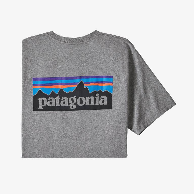 Responsibili-Tee® Patagonia P-6 Logo Responsibili-Â® Hombre Gravel | MJfxThJN