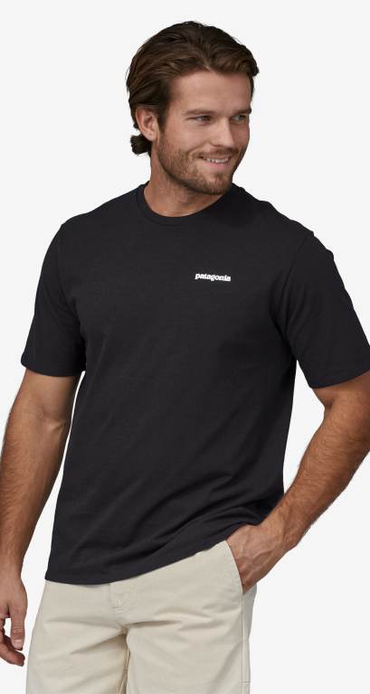 Responsibili-Tee® Patagonia P-6 Logo Responsibili-Â® Hombre Negros | mHz8aTu3