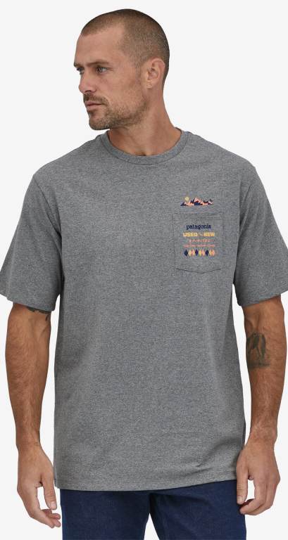 Responsibili-Tee® Patagonia Spirited Seasons Pocket Responsibili-Â® Hombre Azules | ArsKxLMe