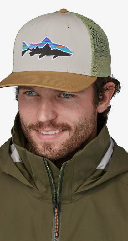 Sombreros Patagonia Fitz Roy Trout Trucker Unisex White/Brown | LZIq5DLV