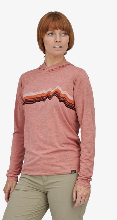 Sudadera Con Capucha Patagonia CapileneÂ® Cool Daily Estampados Mujer Stripes/Pink | 2fsBRjFn