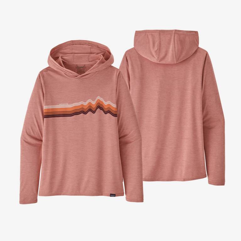 Sudadera Con Capucha Patagonia CapileneÂ® Cool Daily Estampados Mujer Stripes/Pink | 2fsBRjFn