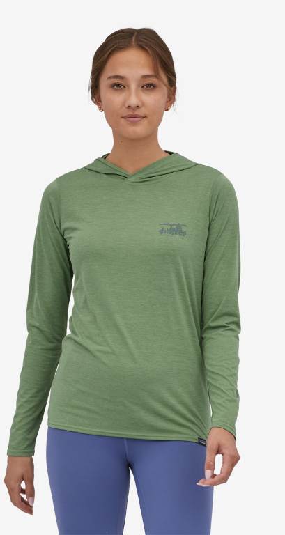 Sudadera Con Capucha Patagonia CapileneÂ® Cool Daily Estampados Mujer Verdes | 8KymyvSQ