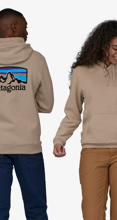 Sudadera Con Capucha Patagonia Fitz Roy Horizons Uprisal Unisex Negros | 8yaIusPW