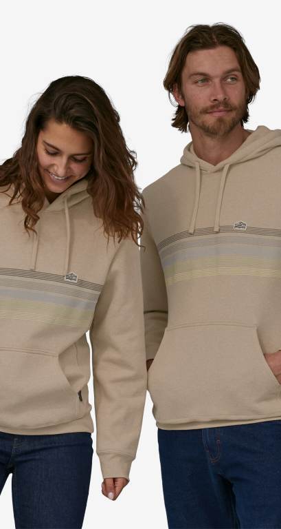 Sudadera Con Capucha Patagonia Line Logo Ridge Stripe Uprisal Unisex Gravel | booct377