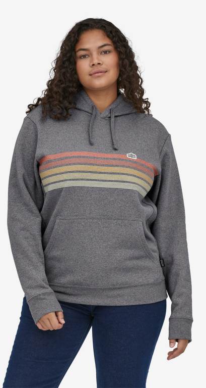 Sudadera Con Capucha Patagonia Line Logo Ridge Stripe Uprisal Unisex Gravel | booct377