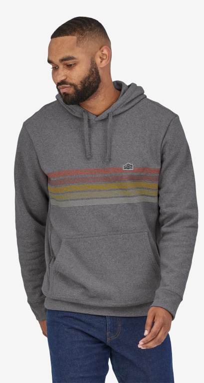 Sudadera Con Capucha Patagonia Line Logo Ridge Stripe Uprisal Unisex Gravel | booct377