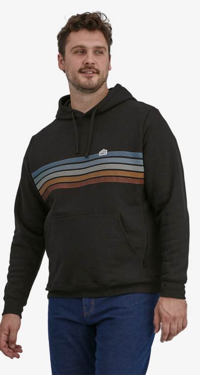 Sudadera Con Capucha Patagonia Line Logo Ridge Stripe Uprisal Unisex Gravel | booct377