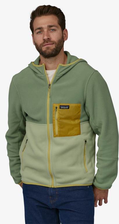 Sudadera Con Capucha Patagonia Microdini Hombre Verdes | FliPUuLR