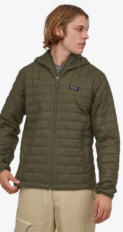 Sudadera Con Capucha Patagonia Nano Puff Fitz Roy Trout Hombre Verdes | sSP1td60