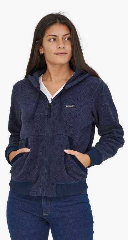 Sudadera Con Capucha Patagonia Shearling Mujer Azul Marino | PusbwCDY