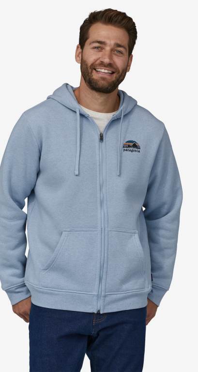 Sudadera Con Capucha Patagonia Skyline Stencil Uprisal Full-Zip Unisex Azules | RcA4pV7s