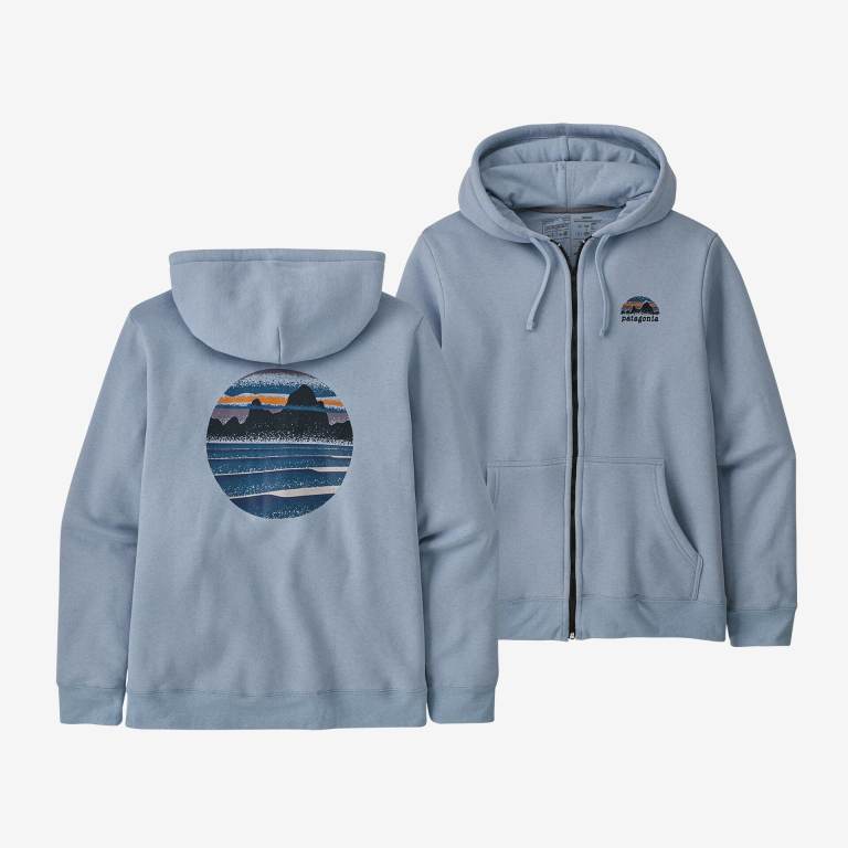 Sudadera Con Capucha Patagonia Skyline Stencil Uprisal Full-Zip Unisex Azules | RcA4pV7s