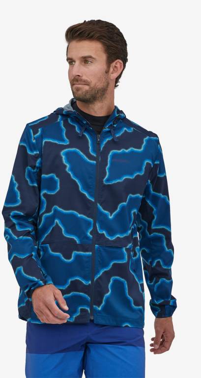 Sudadera Con Capucha Patagonia Stretch Terre Planing Sun UPF Hombre Grises Azules | lP1IcALO