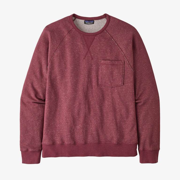 Sudaderas Patagonia Mahnya Crewneck Hombre Rojos | mFhlfPFV