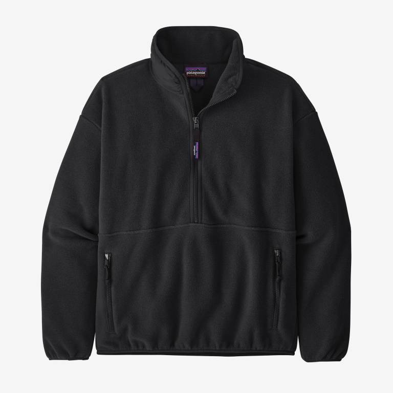 Suéteres De Lana Patagonia SynchillaÂ® Marsupial 1/2-zip Mujer Negros | iuPGIQJW